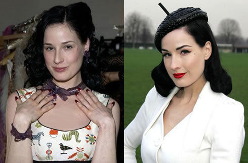 Star sans maquillage: Dita Von Teese sans maquillage