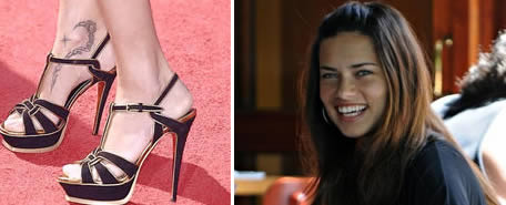 Conseils beauté de star: Adriana Lima et tatouage