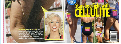 Cellulite stars: Christina Aguilera avec cellulite