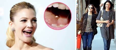 Rgime de star: Drew Barrymore piercing