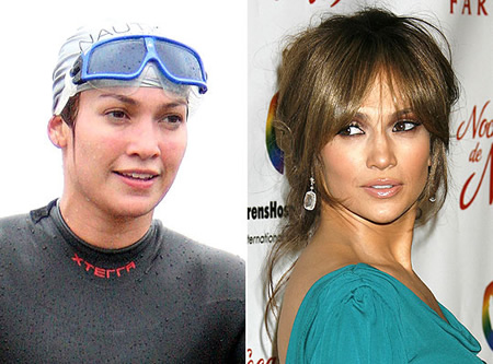 Stars sans maquillage : Jennifer Lopez sans maquillage 