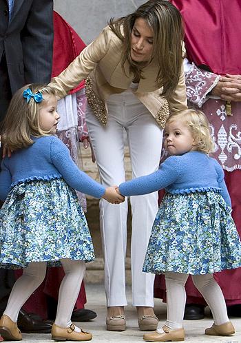 Rgime de star: Reine Letizia Ortiz avec Leonor et Sofía