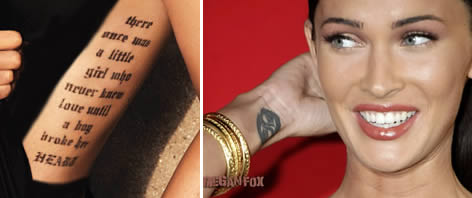 Tatouage de star: Les tatouages de Megan Fox