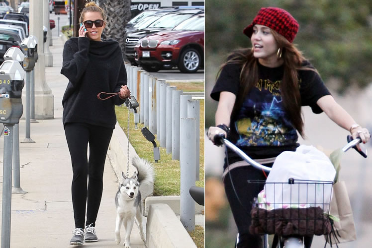 Exercices de stars: Miley Cyrus jogging