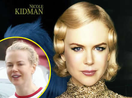 Maquillage de star: Nicole Kidman sans maquillage