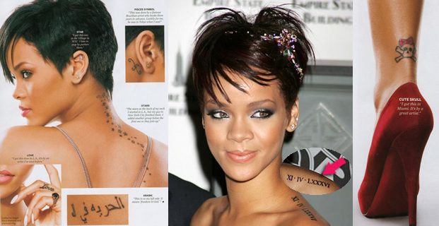 Tatouage de star: tatouage de Rihanna