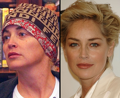 Stars sans maquillage : Sharon Stone sans maquillage 
