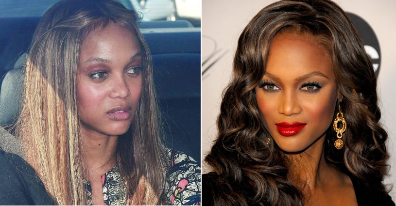 Maquillage de star: Tyra Banks sans maquillage